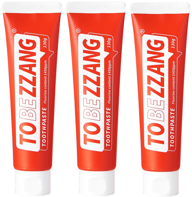 3 set 투비짱 불소치약 1450ppm 고불소 충치 치석제거 치약 130g, 3개