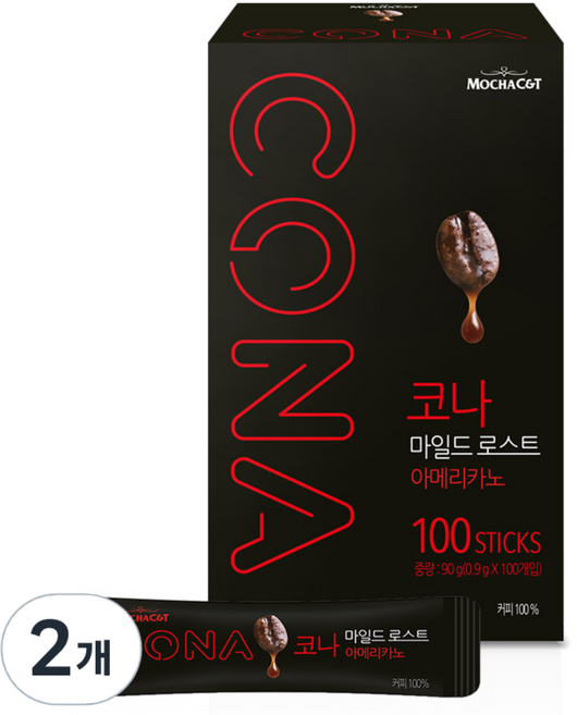 CONA 마일드로스트 원두커피스틱, 900mg, 100개입, 2개