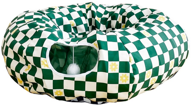 세븐펫 숨숨터널 고양이 터널 하우스 장난감, 플라워, 1개