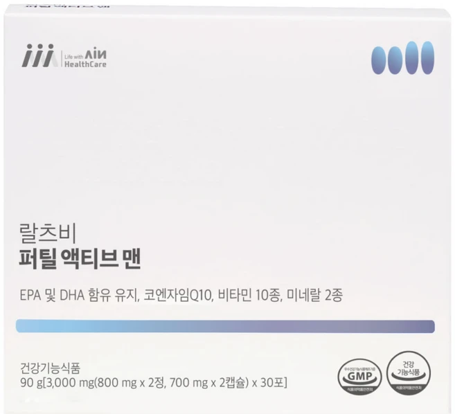 랄츠비 퍼틸액티브맨 남자 임신준비 멀티비타민, 1개, 30회분 - 쿠팡