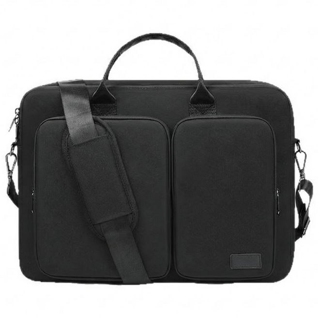 올픽 360도 전방위 보호 대용량 비즈니스 노트북 가방, 1개, 블랙