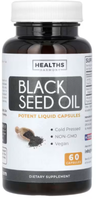 헬스하모니 블랙 씨드 오일 캡슐, 1개, 60정