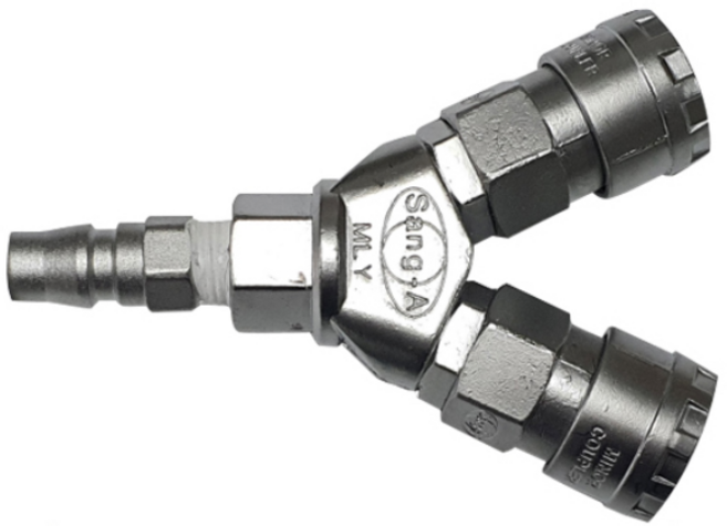 한신 콤프레셔용 카플러 연결 세트 (2구 3구) 분배용, 2구카플러세트, 1세트