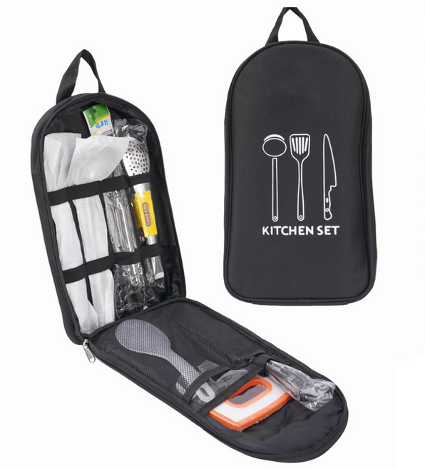 캠핑용 옥스포드 조리도구 파우치 가방, 블랙, 1개