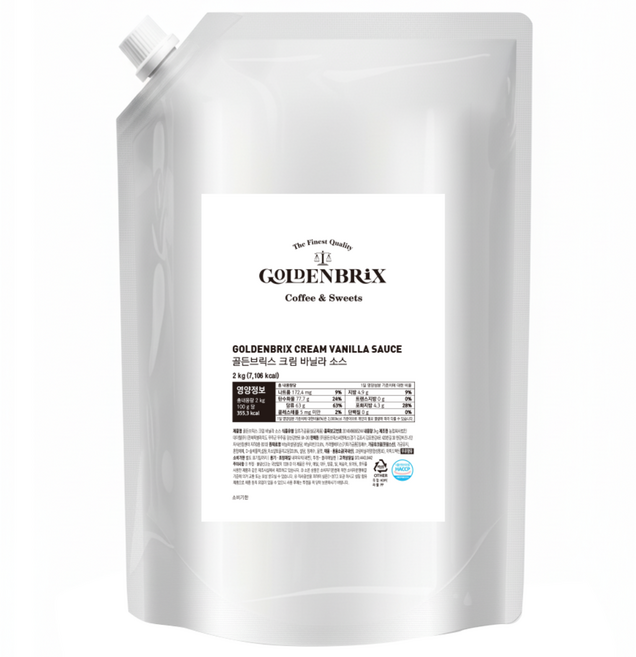 골든브릭스 크림 바닐라 소스, 1개, 2kg