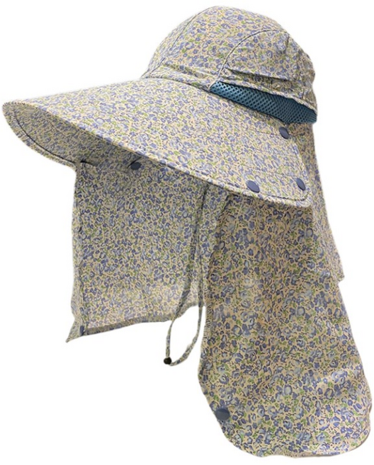 여름 여성 농사모자 꽃무늬 자외선차단 99.9% 햇빛가리개 밭일 작업모