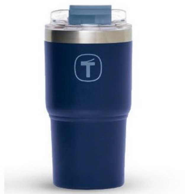 타파웨어 빅 T 텀블러 더블 드링크 보온 컵 대용량 신제품, 630ml 나이트블루, 1개