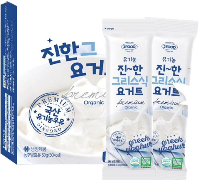유기농 진한 그리스식 요거트 1500g (50g 30입), 50g, 30개입, 1개