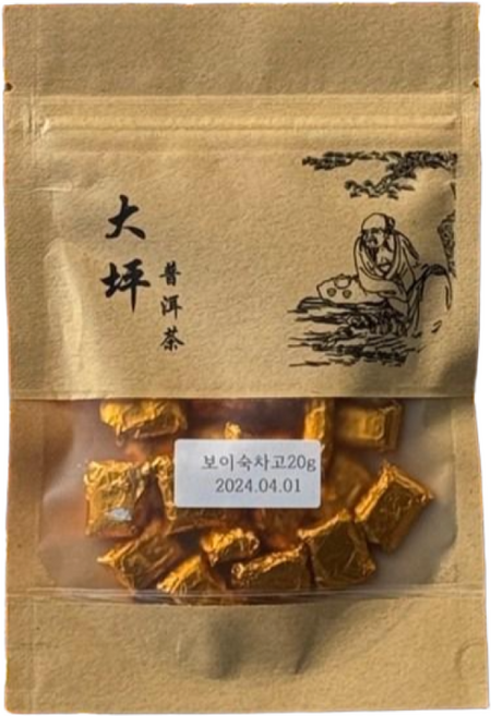 2024년 보이차고 20g(약30개입) 차갑게 먹는 보이차환 추출물, 금색 숙차고 20g