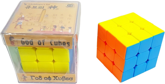[큐브의신] 기본큐브 블럭큐브 마그네틱 큐브 3x3 큐브 자석큐브 착착 그립감 좋은 지능계발 큐브퍼즐, 1개