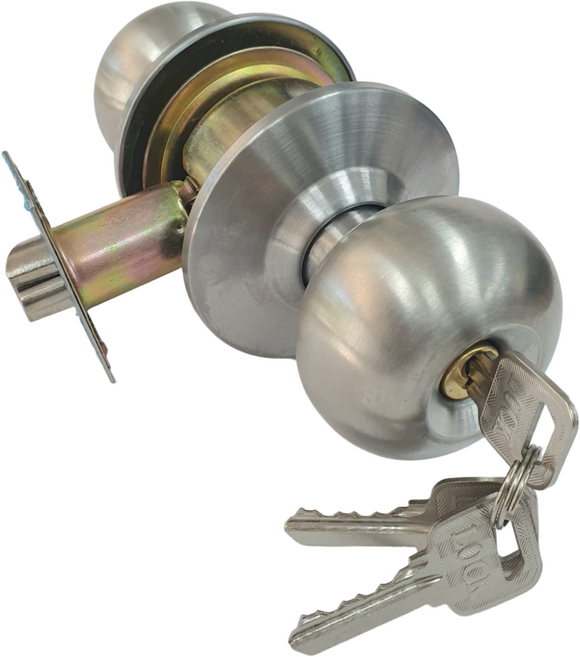 100% 스텐 원통형 목문 샷시문 사무실 창고 손잡이 문고리 도어락, 키