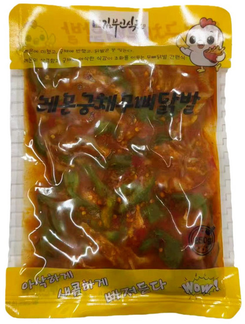 김부인식품 레몬무뼈닭발 국내제조 레몬맛 마라맛 무조리 즉시섭취 냉채 250g, 레몬궁채무뼈닭발 250g × 1팩