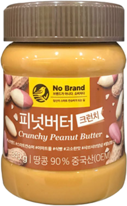 노브랜드 크런치 피넛 버터 340g x 2개, 1개