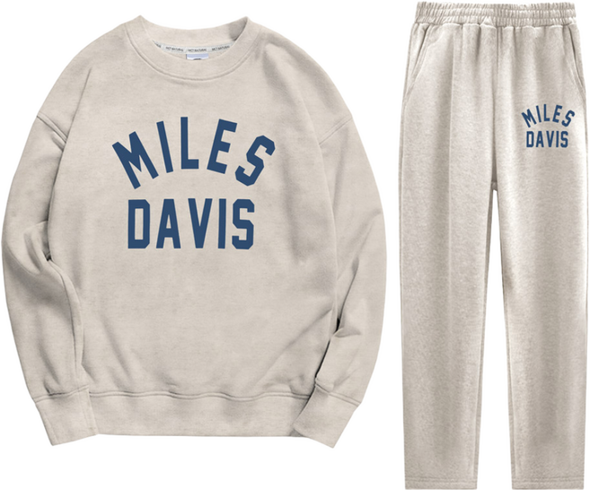 남녀공용 쭈리 면 트레이닝 세트 커플 운동복 츄리닝 상하SET 단체복