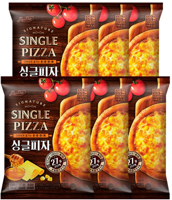 [랭킹닭컴] 맛있닭 싱글피자, 6개, 190g