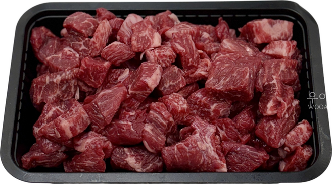 1+ 한우 양지국거리 200g / 등심 채끝 부채 토시 안창 치마 갈비 안심, 한우 1+양지, 1개