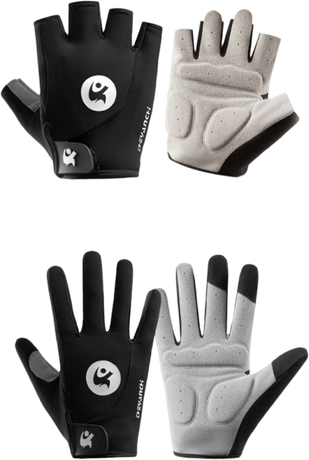 댄트스포츠 충격흡수 자전거 장갑 반장갑 + 긴장갑 1세트 2개, 라이딩블랙, 1개