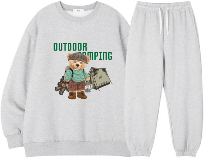 글래드블리스 남여공용 아웃도어캠핑 도톰맨투맨+조거팬츠 세트