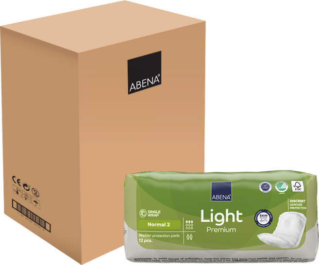 아베나(Abena) 여성용 요실금패드 라이트 노멀, 12개, 12매입