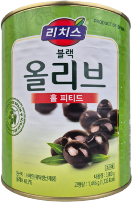 리치스 피티드 블랙 올리브 홀, 3kg, 1개