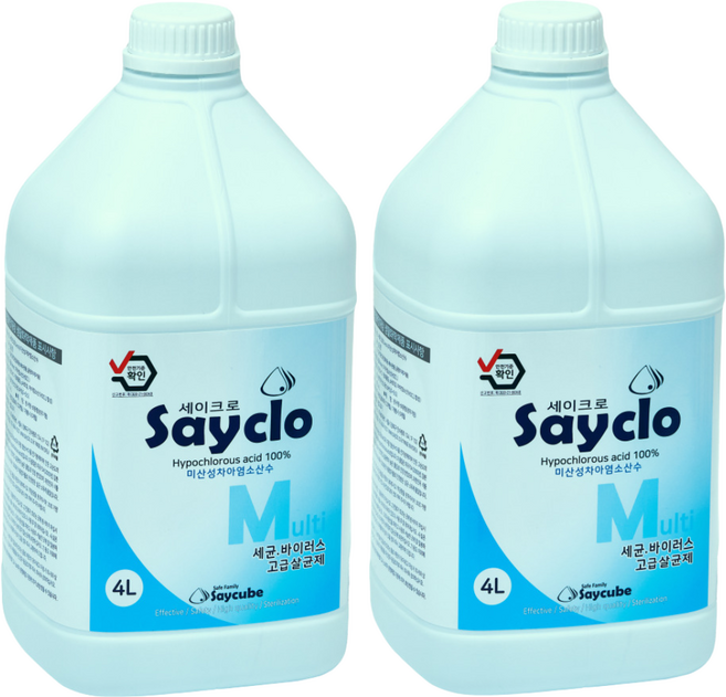 세이크로 바이러스 세균 살균소독제 4L+4L 리필용, 4L, 2개