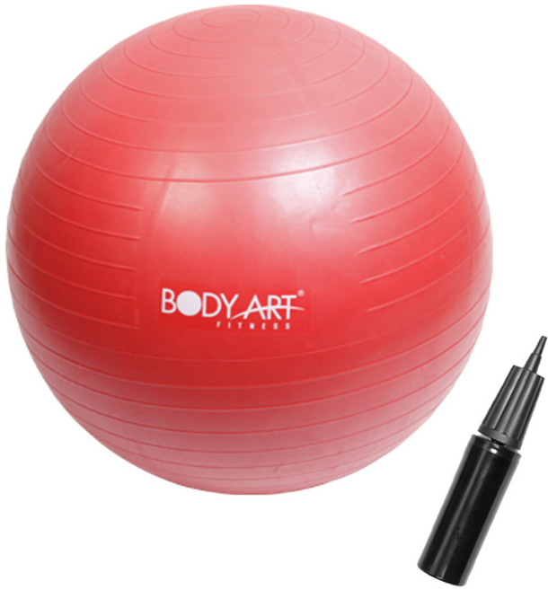 바디아트 안티버스트 짐볼 + 짐볼펌프, 레드
