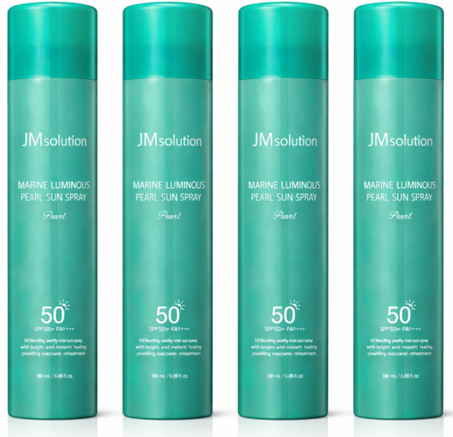 제이엠솔루션 청광 마린 진주 선 스프레이 펄 SPF50+ PA++++, 180ml, 4개