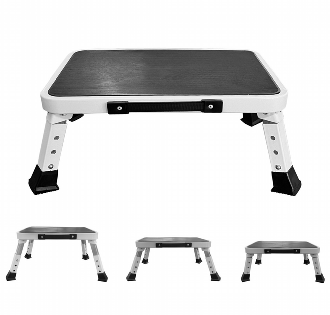 Equator 높이조절 접이식 사다리 알루미늄 1단 안전사다리 플랫폼 발판, 1개