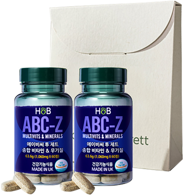 HOLLAND&BARRETT Hollandn Barrett ABC-Z綜合維他命礦物質補充錠 63.6g, 60顆, 2個