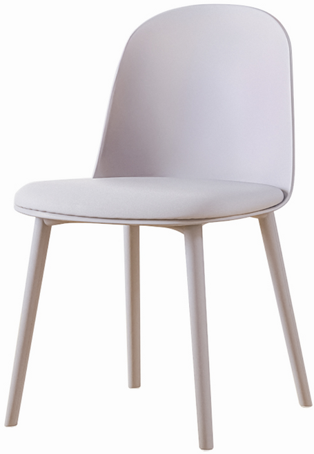 카페 인테리어 디자인 사출 플라스틱 식탁 의자, 2개, 그레이