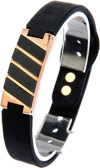 클라비스 도나 건강팔찌 근육통완화 자기발생기, 블랙로즈골드, 1개