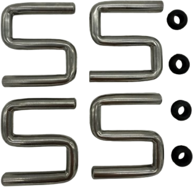 캠피넬 캠핑 S자형 IGT 커넥션 후크 스노우피크 호환, 4개, 실버