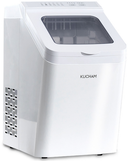 쿠참 올스텐 자동세척 가정용 캠핑용 업소용 제빙기 17kg, 화이트 (white)