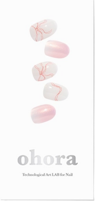 오호라 N 썸데이 네일 세트, 1개, 핑크 + 화이트
