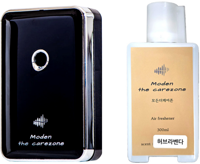 자동분사 액상 방향제 자동분사기 화장실방향제 실내 사무실 업소용방향제 디퓨저 디스펜서 액상, 블랙+허브라벤다, 1개, 300ml