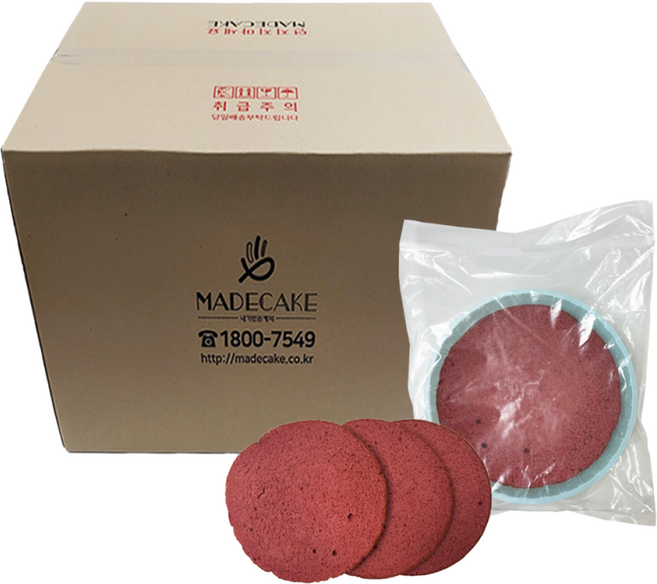 메이드케이크 케이크시트 2호 레드벨벳 박스, 20개, 270g