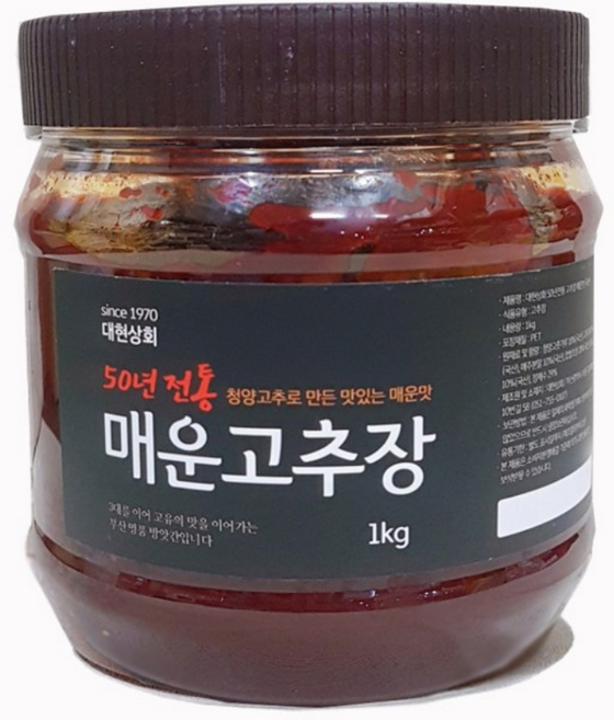대현상회 50년 전통 고추장, 1개, 1kg