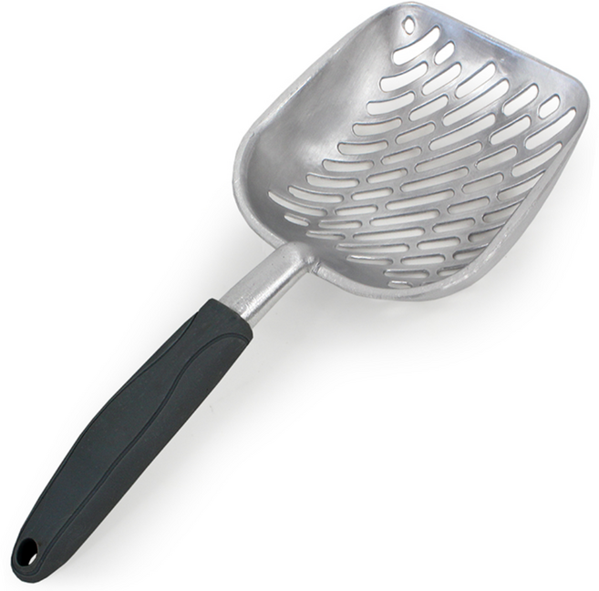 PM 자이언트 메탈 스쿱 고양이 모래삽 (블랙), 블랙, 1개