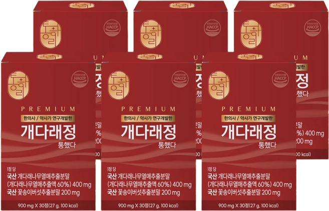 통하리 개다래정 개다래열매 충영 목천료 꽃송이버섯 개다래환이 아닌 정제형 6개월분, 6개, 30정