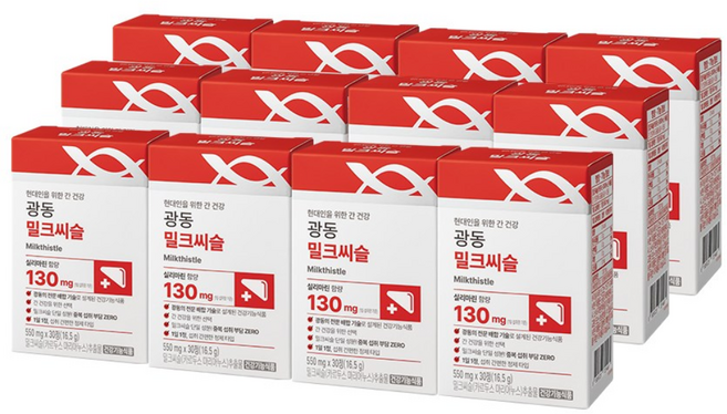 광동 밀크씨슬, 12개, 30정