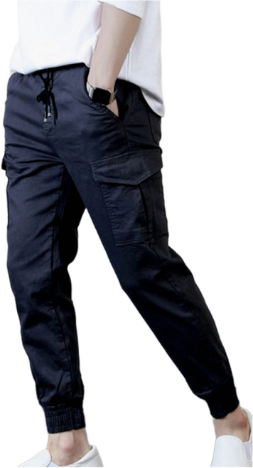 남자 카고 조거팬츠 면바지 테이퍼드핏 밴딩 빅사이즈