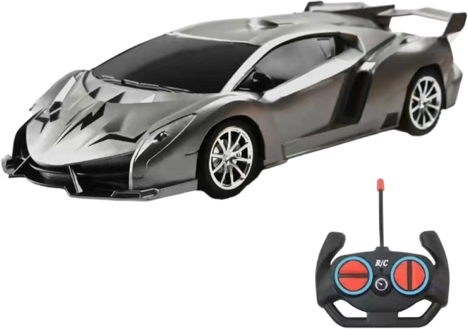 ANYOU RC카 충전 무선 고속 RC카 레이싱, 1개, 은회색 람보르기니