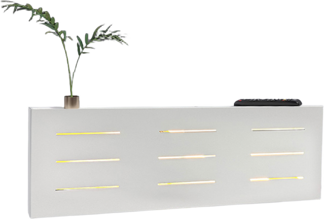 콘센트가리개 콘센트커버 어댑터 안전덮개 선정리 무타공 간편설치, 1개, 슬림 빗살형 화이트 40cm