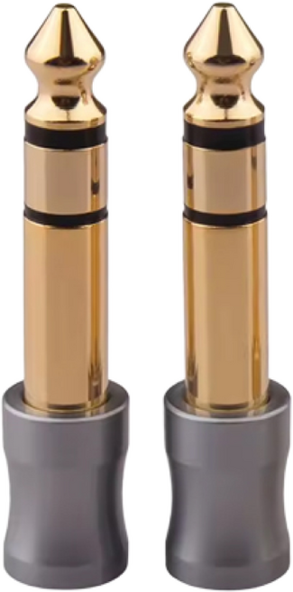 YYTCG HIFI 24K 도금 하이파이 6.35 to 3.5mm 55-3.5 변환 젠더 그레이, 1개