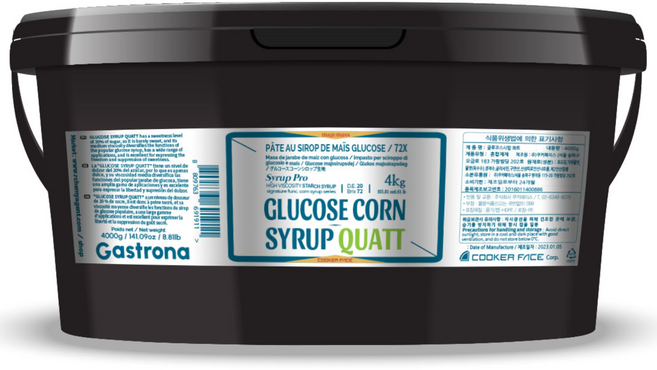 글루코스 콘 시럽(콰트) / 저감미 시럽 / 글레이즈용 시럽, 1개, 4kg