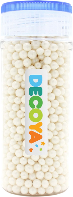 데코야 트윙클 펄 아라잔 화이트 간편용기 (스프링클/제과제빵/데코), 4개, 65g