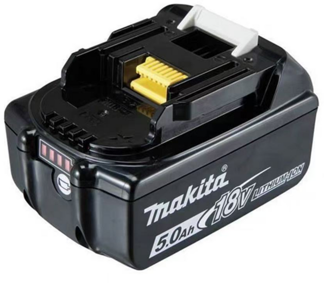 마끼다 정품 18V 5Ah 리튬이온 배터리 BL1850B BL1850 잔량체크, 1개