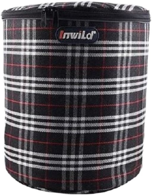 자전거바구니 퀵보드 오토바이 바구니 앞 원통형 강아지 고양이 바스켓 걸이식 탈부착, 체크(대형), 1개