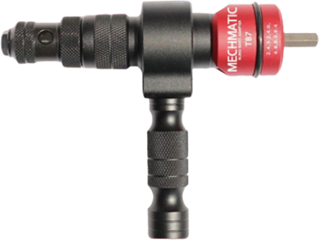 MECHMATIC 블라인드리벳 드릴 리벳건 어댑터 TB7 일반리벳 18V전용, 1개