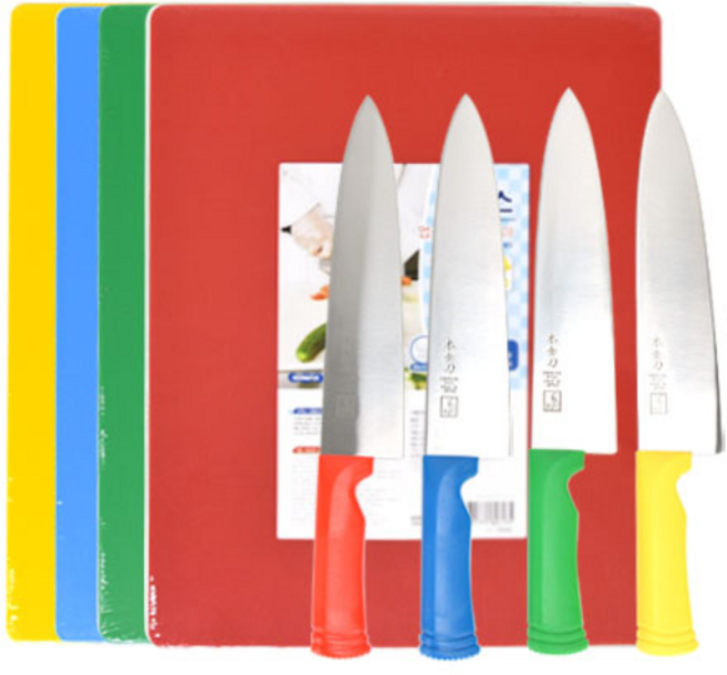 칼라도마4색+일제칼라식도4색 코멕스도마 SET할인 업소용주방용품 식당 영업용, 특7호 칼라도마 4색+ 일제식도 4색, 1개